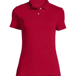 School Uniform Girls Short Sleeve Feminine Fit Interlock Polo Shirt