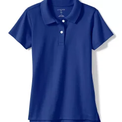 School Uniform Girls Short Sleeve Feminine Fit Interlock Polo Shirt