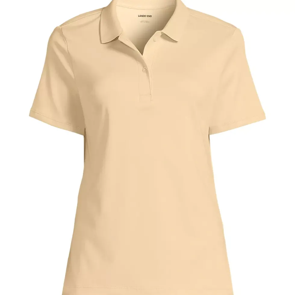 School Uniform Girls Short Sleeve Feminine Fit Interlock Polo Shirt
