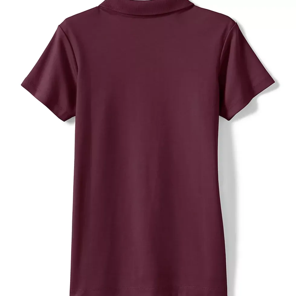 School Uniform Girls Short Sleeve Feminine Fit Interlock Polo Shirt