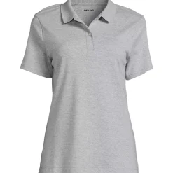 School Uniform Girls Short Sleeve Feminine Fit Interlock Polo Shirt