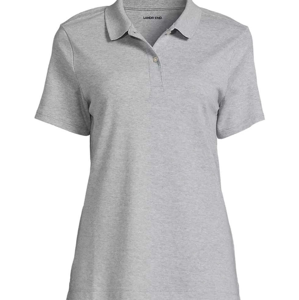 School Uniform Girls Short Sleeve Feminine Fit Interlock Polo Shirt