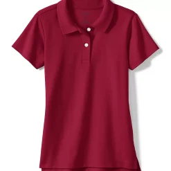 School Uniform Girls Short Sleeve Feminine Fit Interlock Polo Shirt