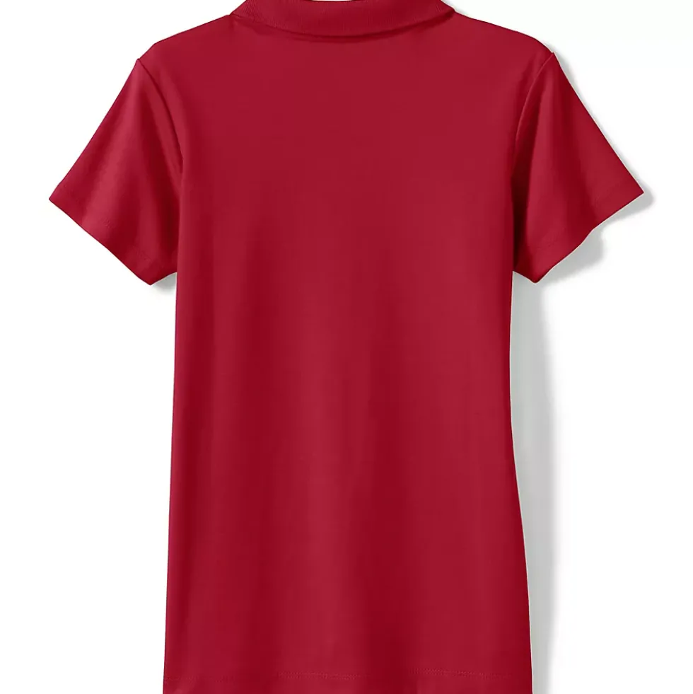 School Uniform Girls Short Sleeve Feminine Fit Interlock Polo Shirt