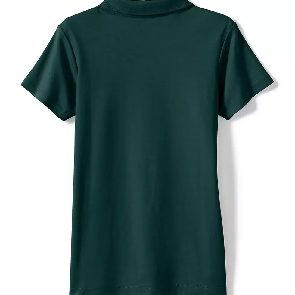 School Uniform Girls Short Sleeve Feminine Fit Interlock Polo Shirt