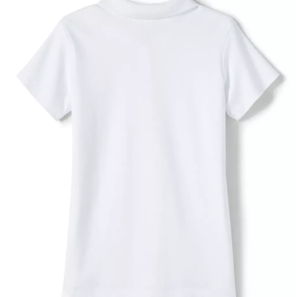 School Uniform Girls Short Sleeve Feminine Fit Interlock Polo Shirt