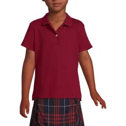 School Uniform Girls Short Sleeve Feminine Fit Interlock Polo Shirt