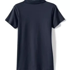School Uniform Girls Short Sleeve Feminine Fit Interlock Polo Shirt