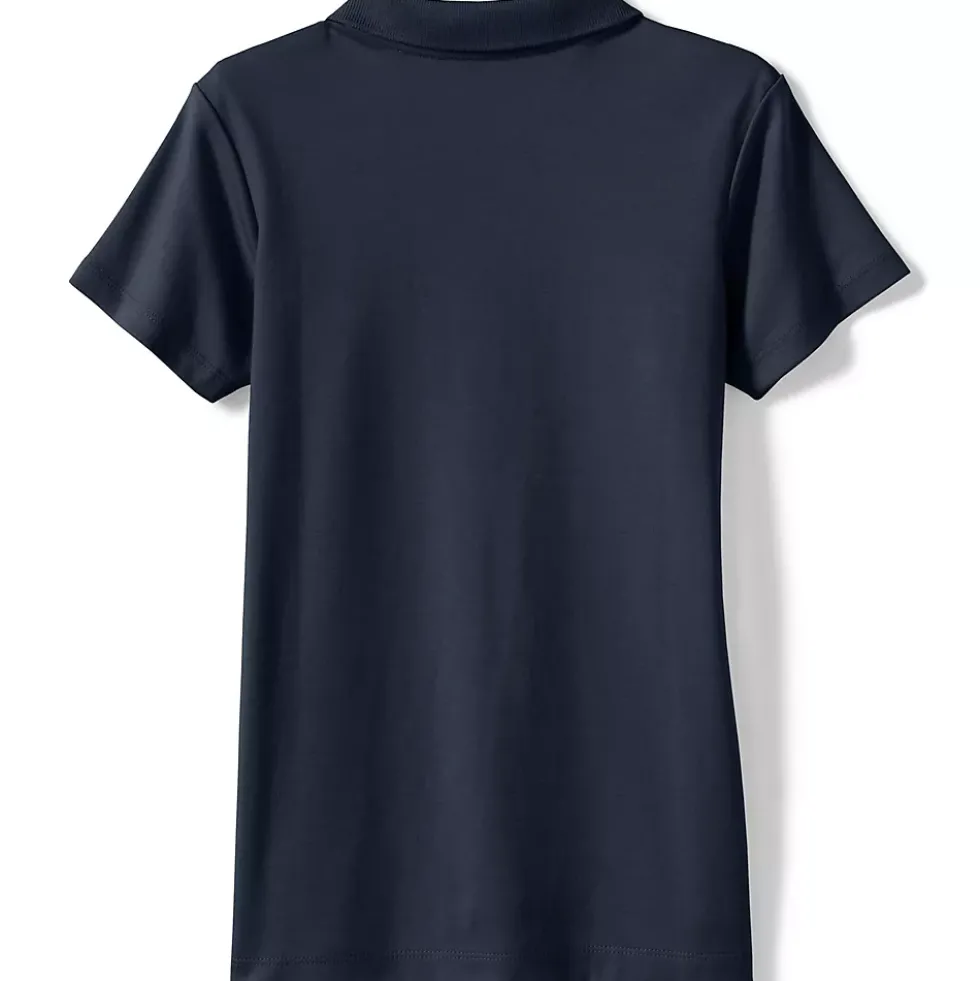 School Uniform Girls Short Sleeve Feminine Fit Interlock Polo Shirt