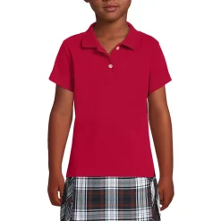 School Uniform Girls Short Sleeve Feminine Fit Interlock Polo Shirt