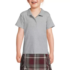 School Uniform Girls Short Sleeve Feminine Fit Interlock Polo Shirt