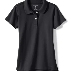 School Uniform Girls Short Sleeve Feminine Fit Interlock Polo Shirt