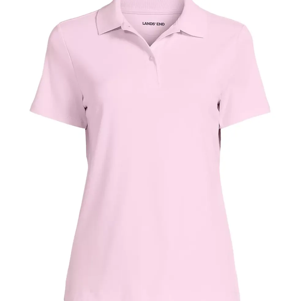 School Uniform Girls Short Sleeve Feminine Fit Interlock Polo Shirt