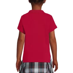 School Uniform Girls Short Sleeve Feminine Fit Interlock Polo Shirt