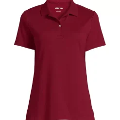 School Uniform Girls Short Sleeve Feminine Fit Interlock Polo Shirt