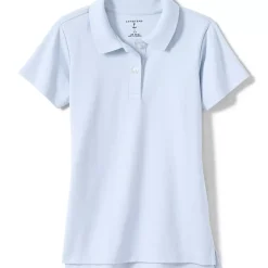 School Uniform Girls Short Sleeve Feminine Fit Interlock Polo Shirt