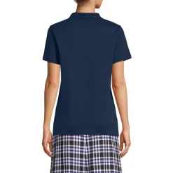 School Uniform Girls Short Sleeve Feminine Fit Interlock Polo Shirt