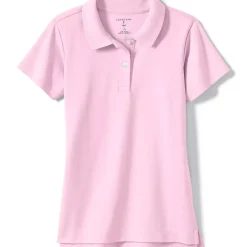 School Uniform Girls Short Sleeve Feminine Fit Interlock Polo Shirt