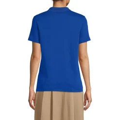 School Uniform Girls Short Sleeve Feminine Fit Interlock Polo Shirt