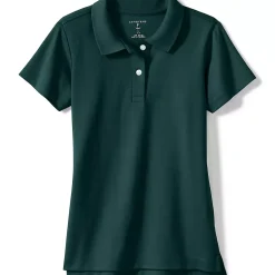 School Uniform Girls Short Sleeve Feminine Fit Interlock Polo Shirt