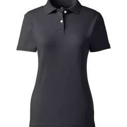 School Uniform Girls Short Sleeve Feminine Fit Interlock Polo Shirt