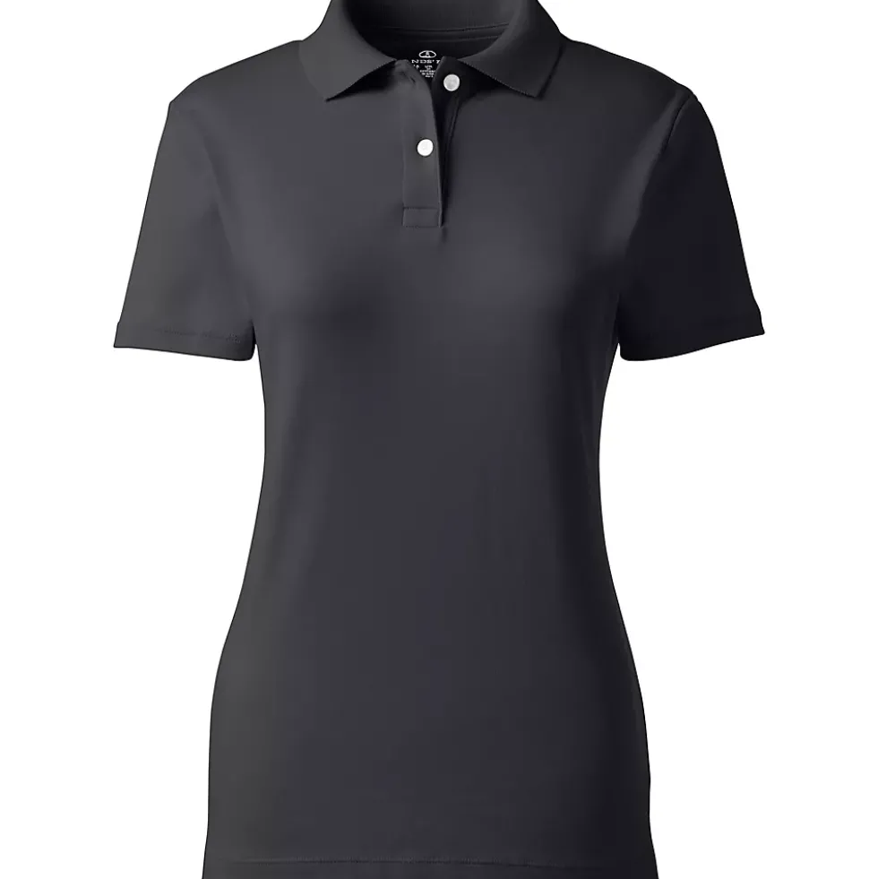School Uniform Girls Short Sleeve Feminine Fit Interlock Polo Shirt