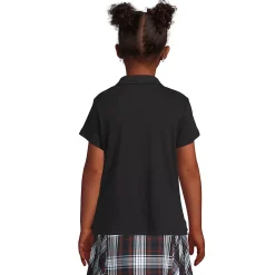 School Uniform Girls Short Sleeve Feminine Fit Interlock Polo Shirt