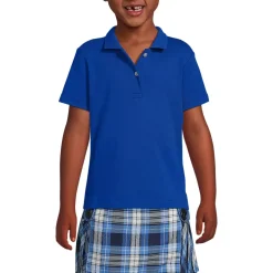 School Uniform Girls Short Sleeve Feminine Fit Interlock Polo Shirt