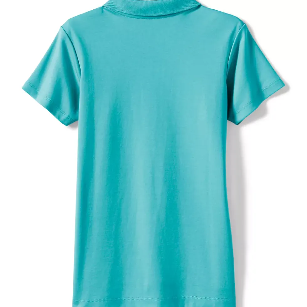 School Uniform Girls Short Sleeve Feminine Fit Interlock Polo Shirt