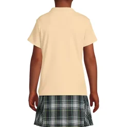 School Uniform Girls Short Sleeve Feminine Fit Interlock Polo Shirt