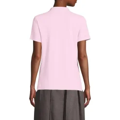 School Uniform Girls Short Sleeve Feminine Fit Interlock Polo Shirt