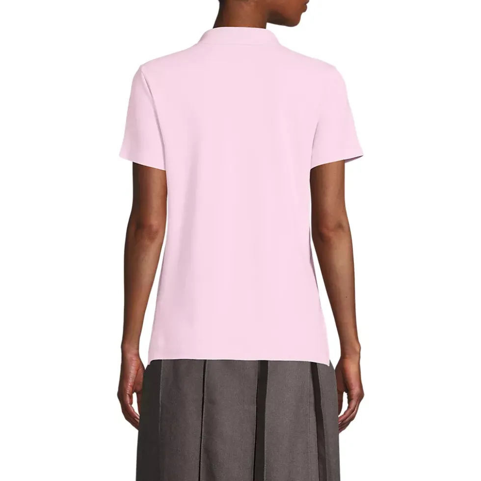 School Uniform Girls Short Sleeve Feminine Fit Interlock Polo Shirt