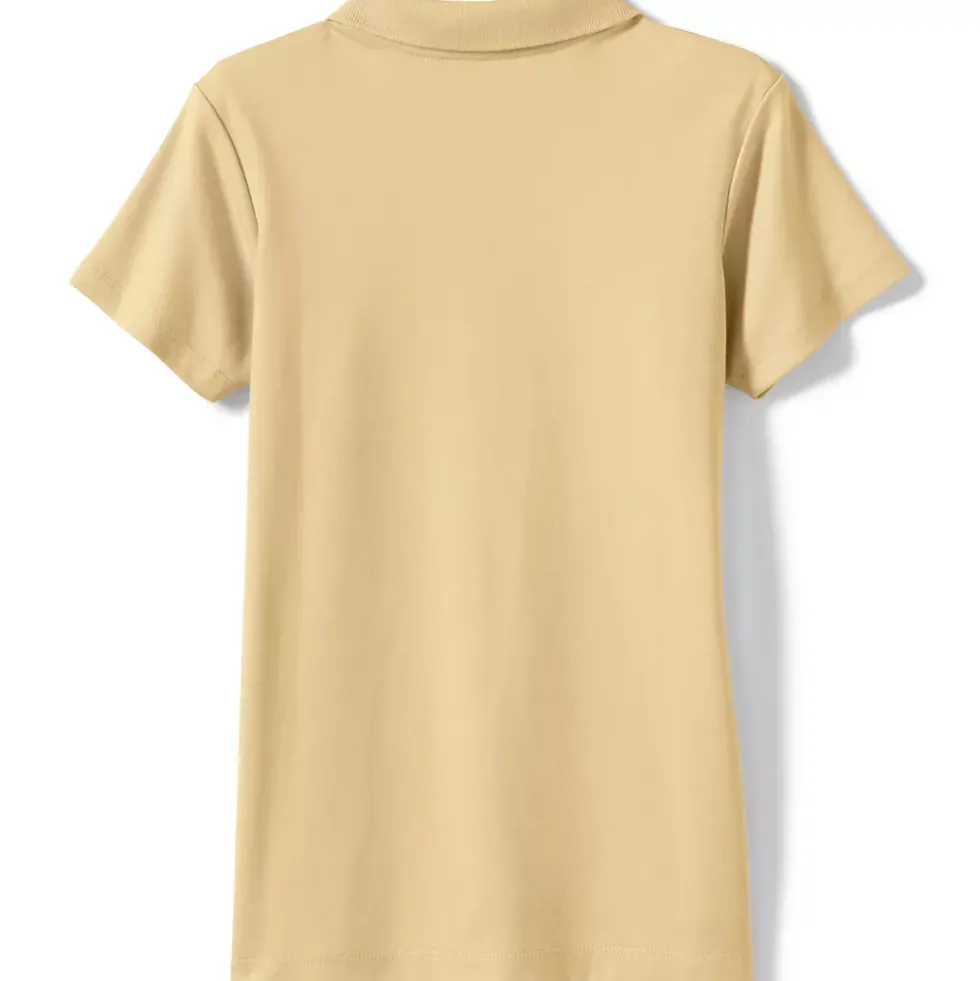 School Uniform Girls Short Sleeve Feminine Fit Interlock Polo Shirt