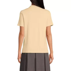 School Uniform Girls Short Sleeve Feminine Fit Interlock Polo Shirt