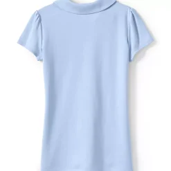 School Uniform Girls Short Sleeve Peter Pan Collar Polo Shirt