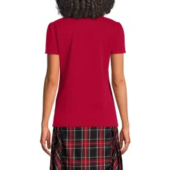School Uniform Girls Short Sleeve Peter Pan Collar Polo Shirt