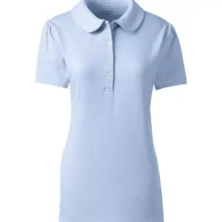 School Uniform Girls Short Sleeve Peter Pan Collar Polo Shirt