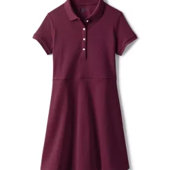 School Uniform Girls Short Sleeve Interlock Polo Dress