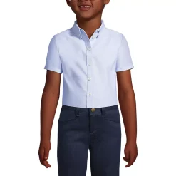 School Uniform Girls Short Sleeve Oxford Dress Shirt