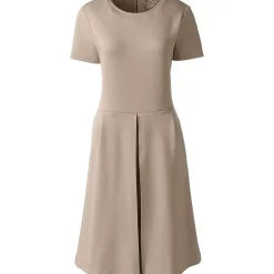 School Uniform Girls Short Sleeve Ponte Dress Top of Knee