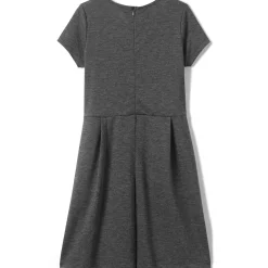 School Uniform Girls Short Sleeve Ponte Dress Top of Knee