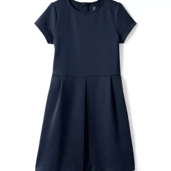 School Uniform Girls Short Sleeve Ponte Dress Top of Knee