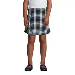 School Uniform Girls Side Pleat Plaid Skort Above the Knee