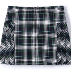 School Uniform Girls Side Pleat Plaid Skort Above the Knee