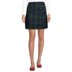 School Uniform Girls Side Pleat Plaid Skort Above the Knee