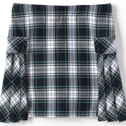 School Uniform Girls Side Pleat Plaid Skort Above the Knee