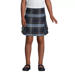 School Uniform Girls Side Pleat Plaid Skort Above the Knee