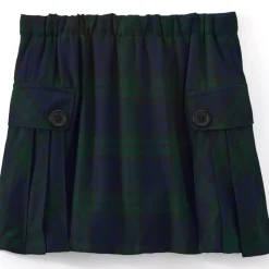 School Uniform Girls Side Pleat Plaid Skort Above the Knee