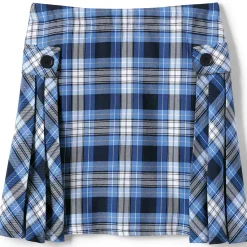 School Uniform Girls Side Pleat Plaid Skort Above the Knee