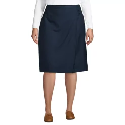 School Uniform Girls Solid A-line Skirt Below the Knee